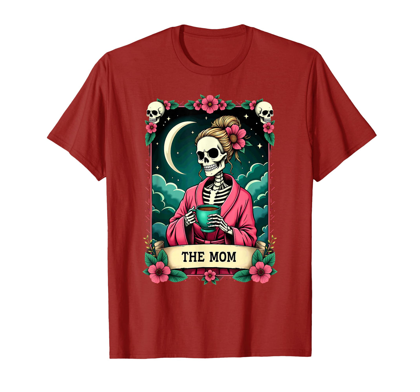 Gothic Tarot Card The Mom Skeleton Coffee T-Shirt