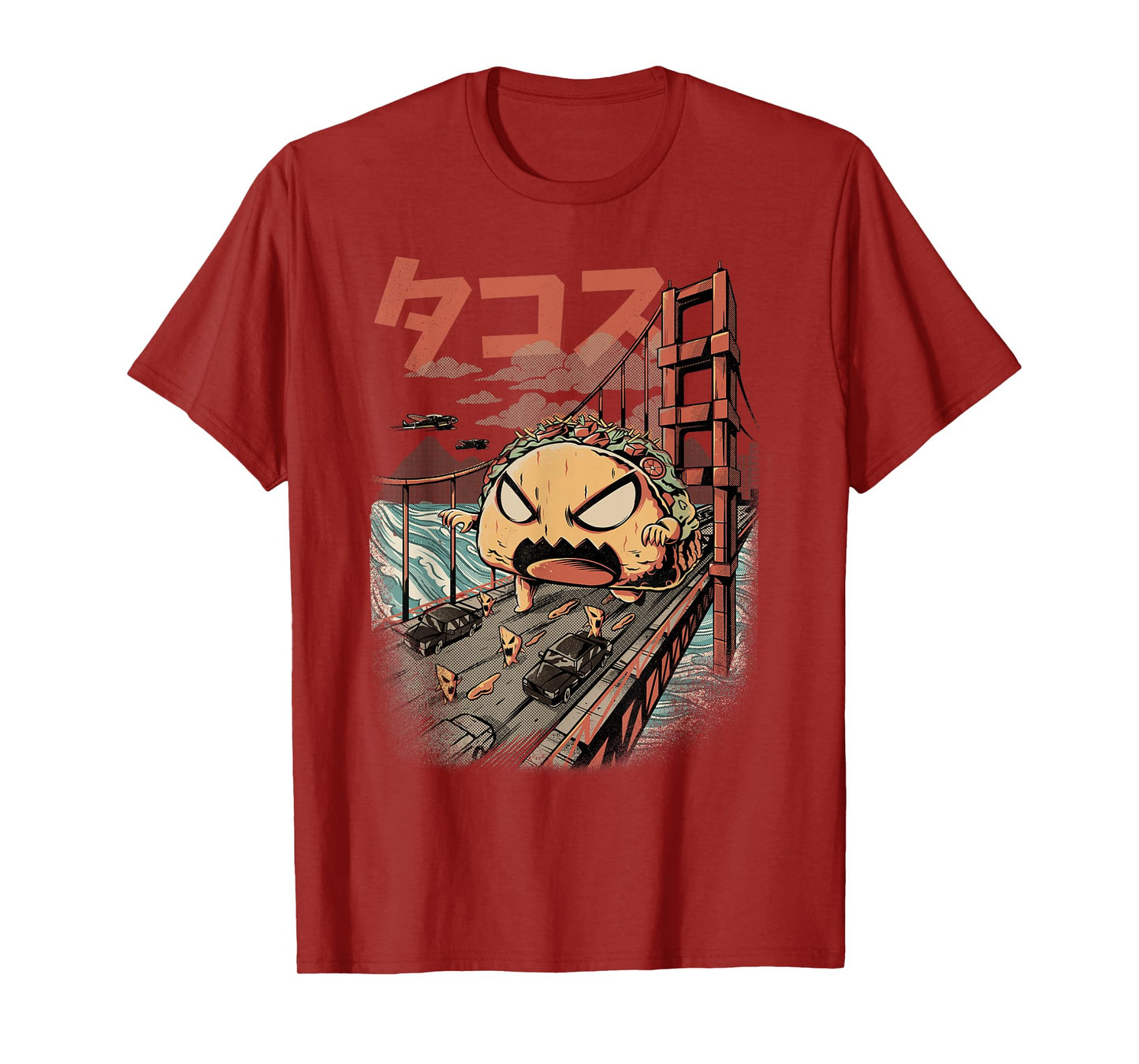 Taco Monster Kaiju Mexican Food Kawaii Anime Taco T-Shirt