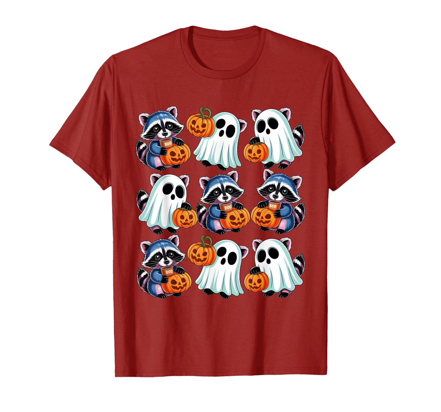 Cute Ghost Raccoon Funny Halloween Costumes Raccoon Lover T-Shirt