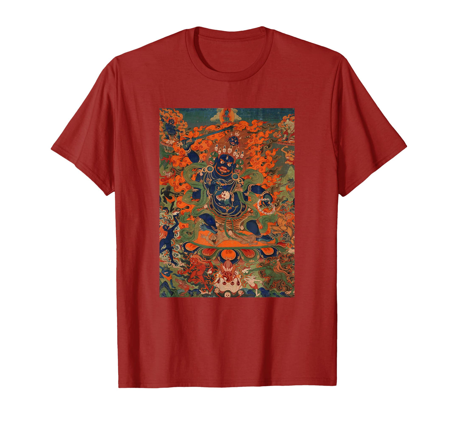 Four Faced Mahakala Tibetan Buddhist Thangka Buddhism T-Shirt
