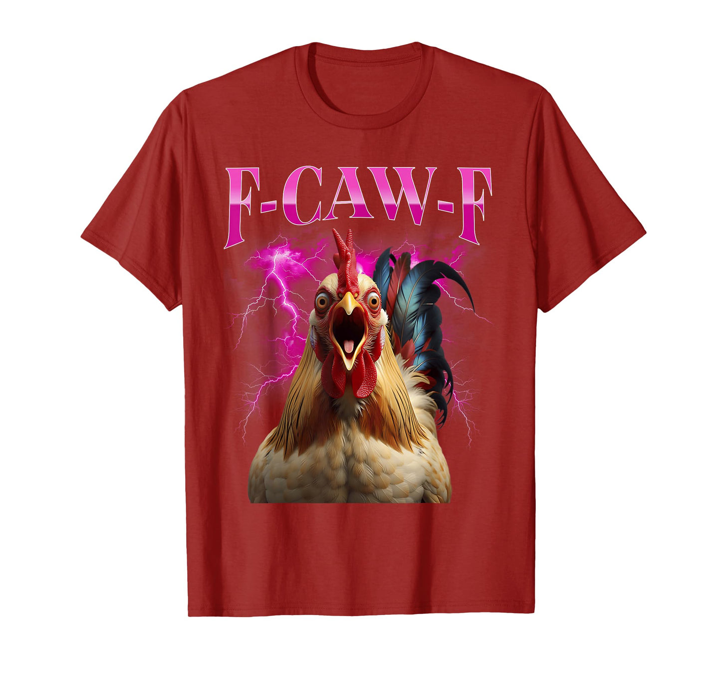 F-Caw-F Black Chicken Funny Bootleg Adult Humor Meme T-Shirt