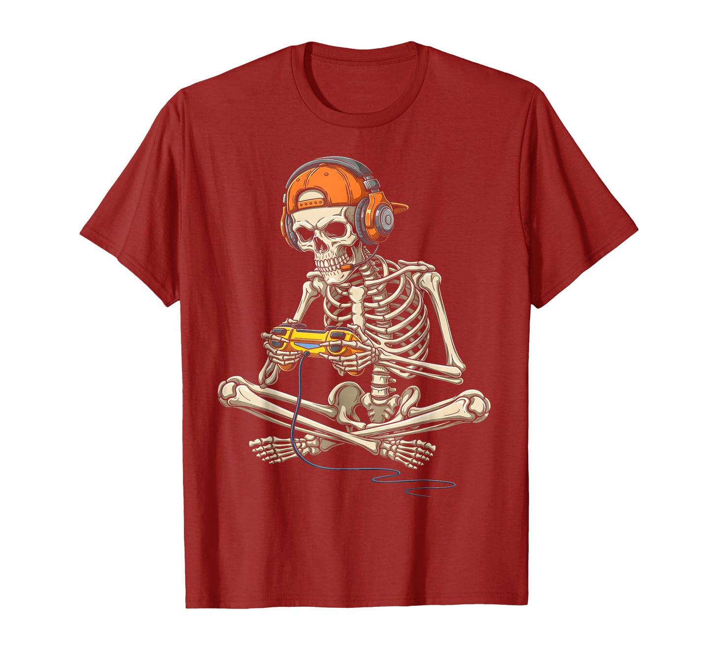 Halloween Skeleton Gamer Video Gaming Funny Gaming Skeleton T-Shirt