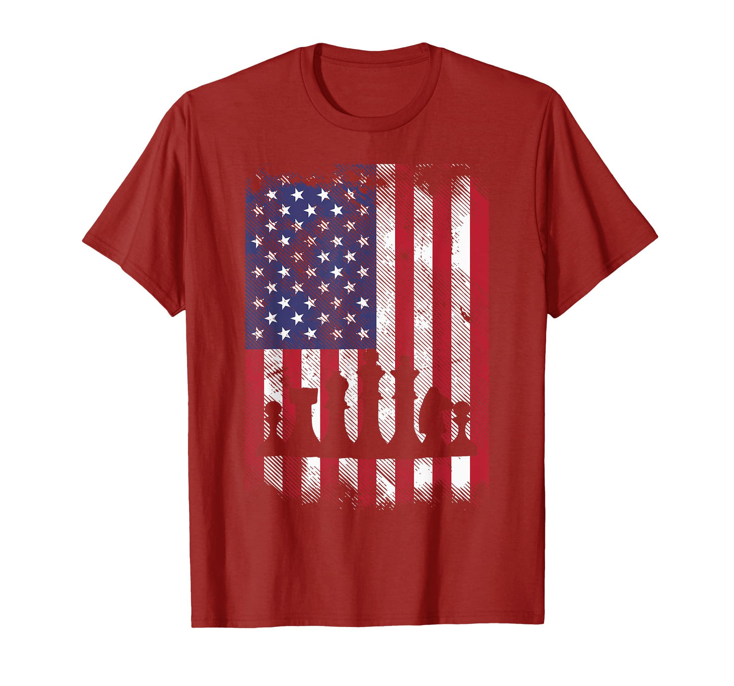 American Flag Chess Vintage Patriotic Men Women Youth Kids T-Shirt