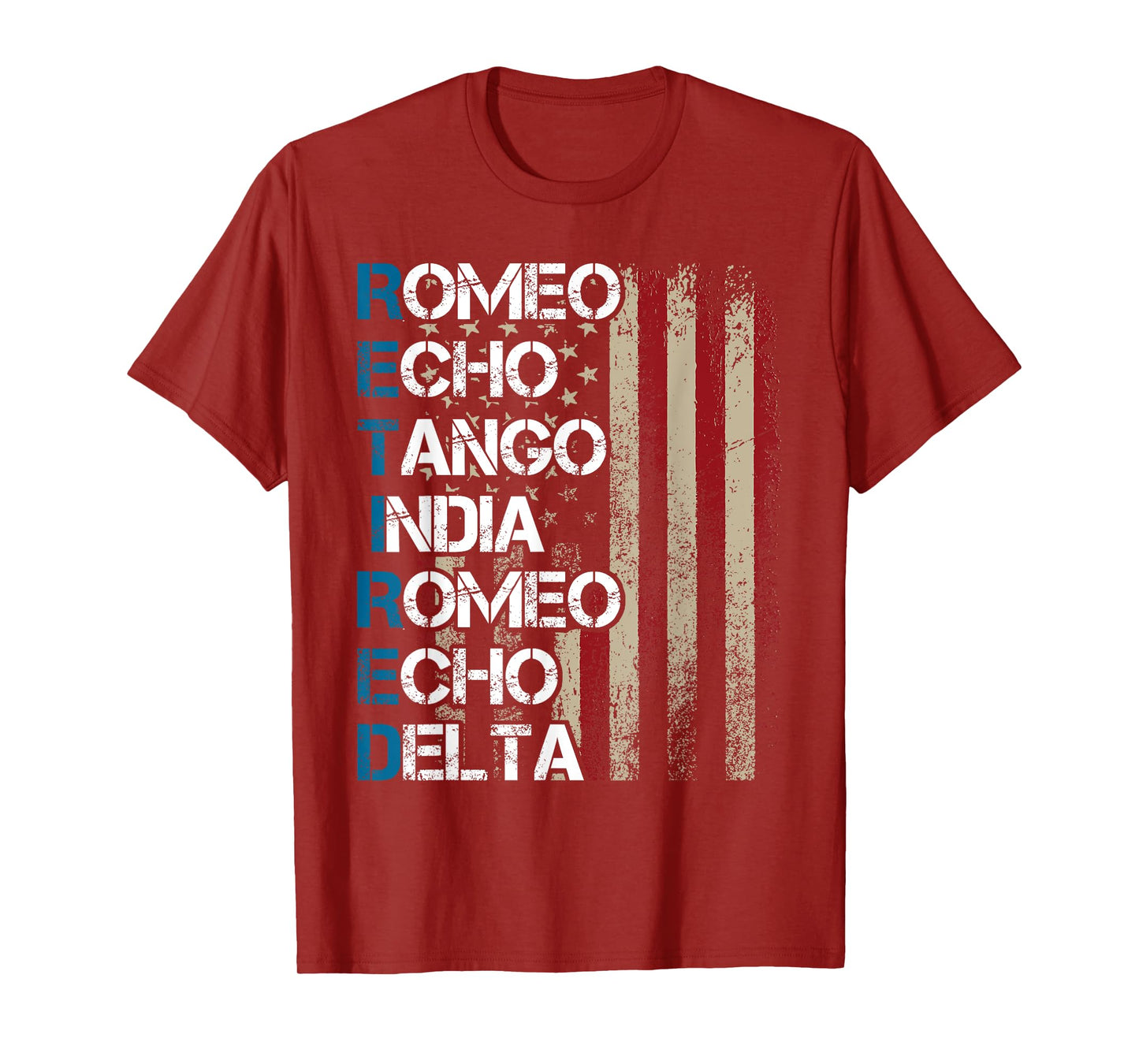 Phonetic Alphabet Retired Veteran Retirement Army Military T-Shirt