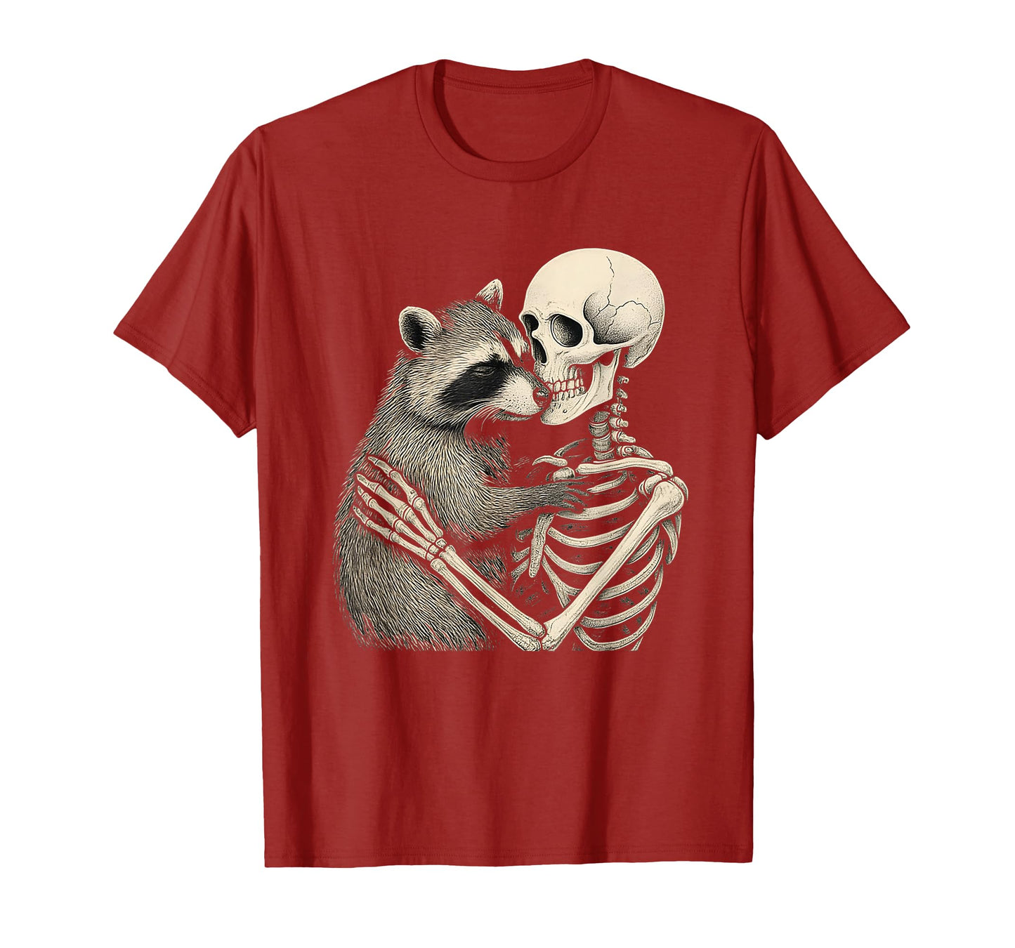 Skeleton Racoon Halloween Spooky Aesthetic T-Shirt