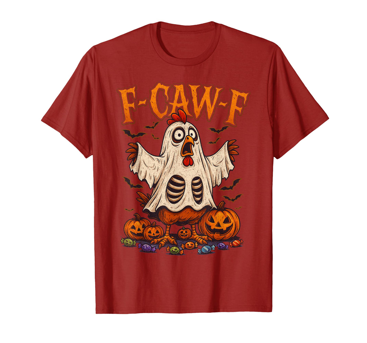 F-Caw-F Funny Chicken Humor Quote Rooster Meme Halloween T-Shirt