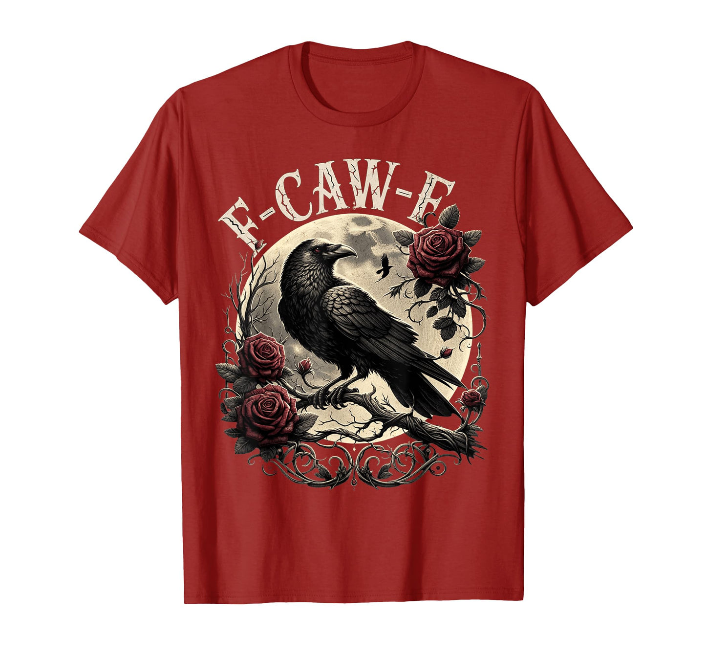 F-Caw-F Funny Black Bird Halloween Art and Crow Lover T-Shirt