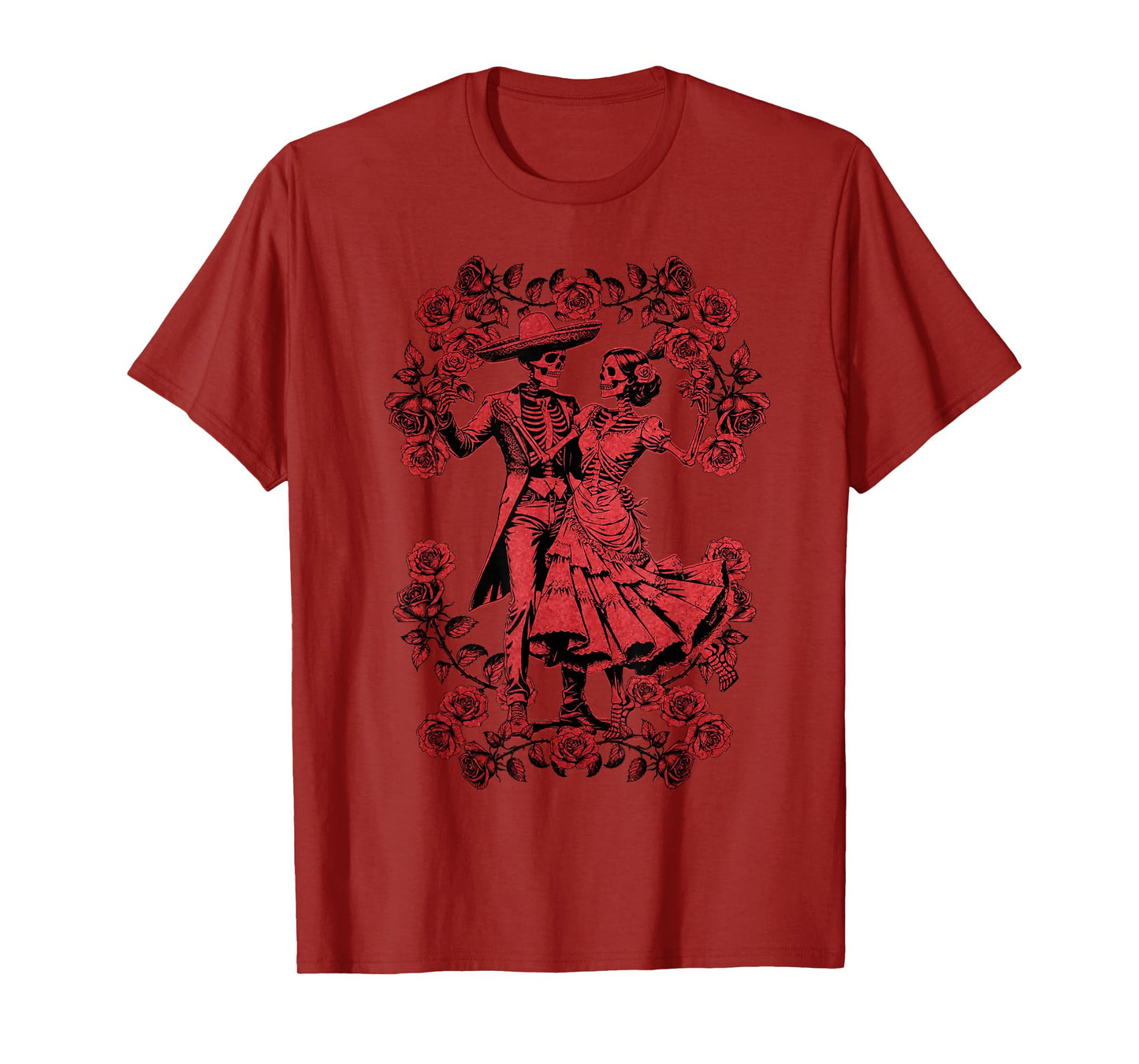Halloween Skeleton Dancing Dia de Los Muertos Day of Dead T-Shirt