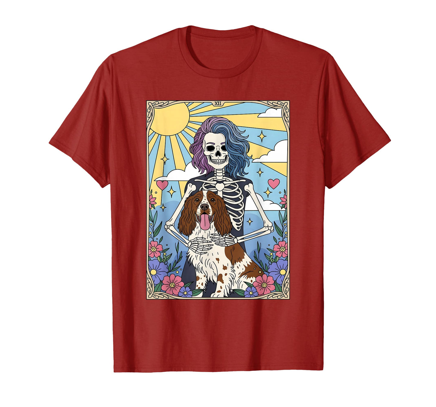 English Springer Spaniel Dog Tarot Card Halloween Costume T-Shirt