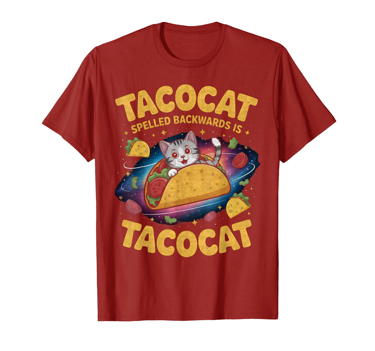 Tacocat Spelled Backward is Tacocat Cat, Taco Lover T-Shirt