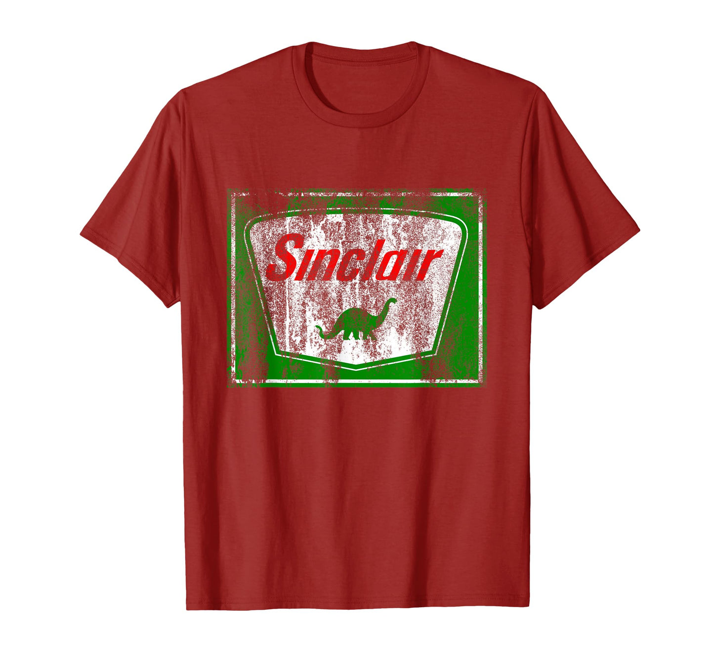 Dinosaur Gas Station Vintage Retro Mens Womens and Kids T-Shirt