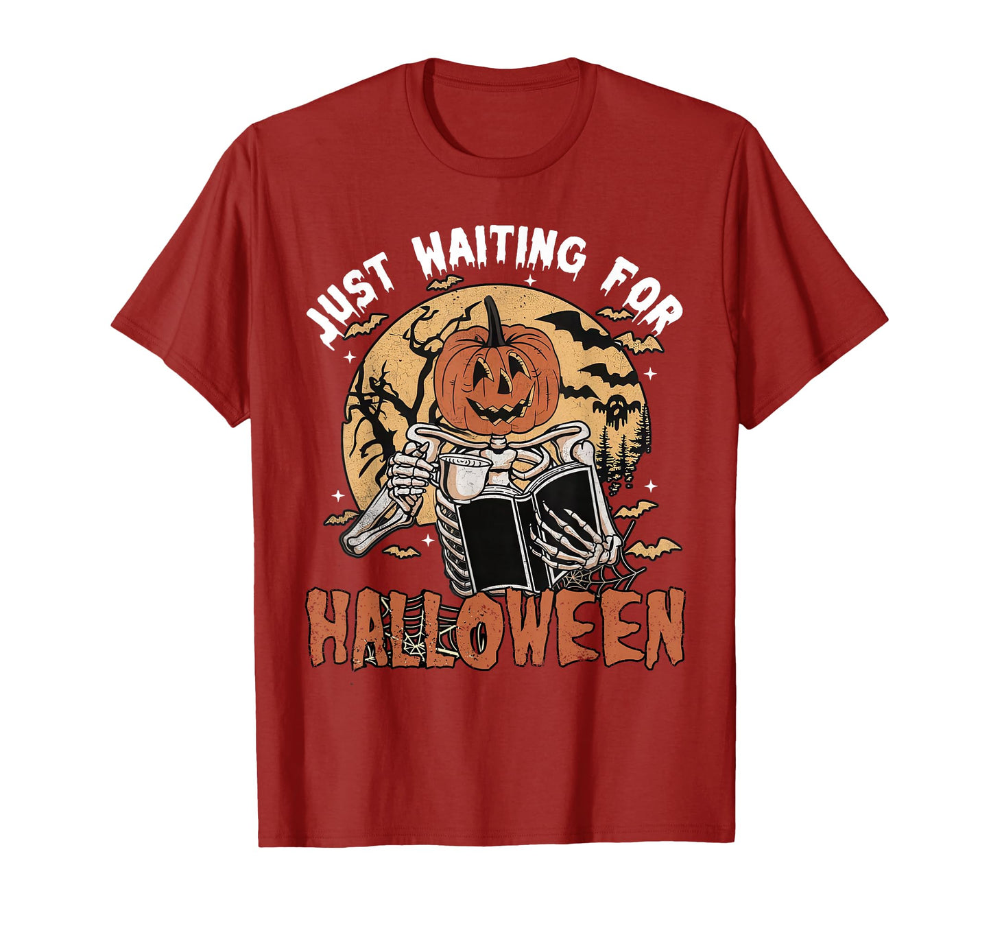 Retro Halloween Pumpkin Skeleton Costume for Men Women Kids T-Shirt