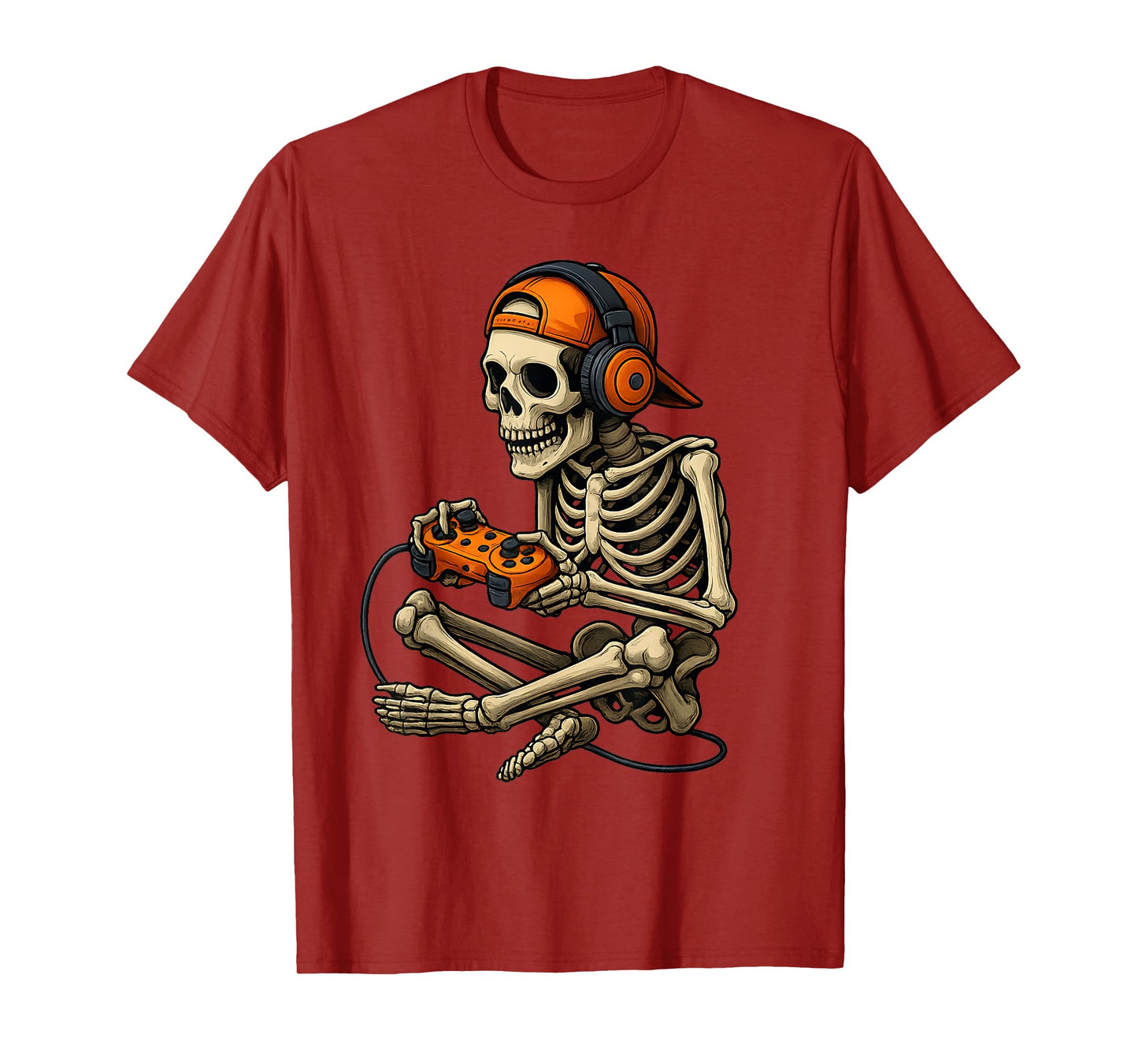 Halloween Skeleton Gamer Funny Skeleton Costume Video Gaming T-Shirt