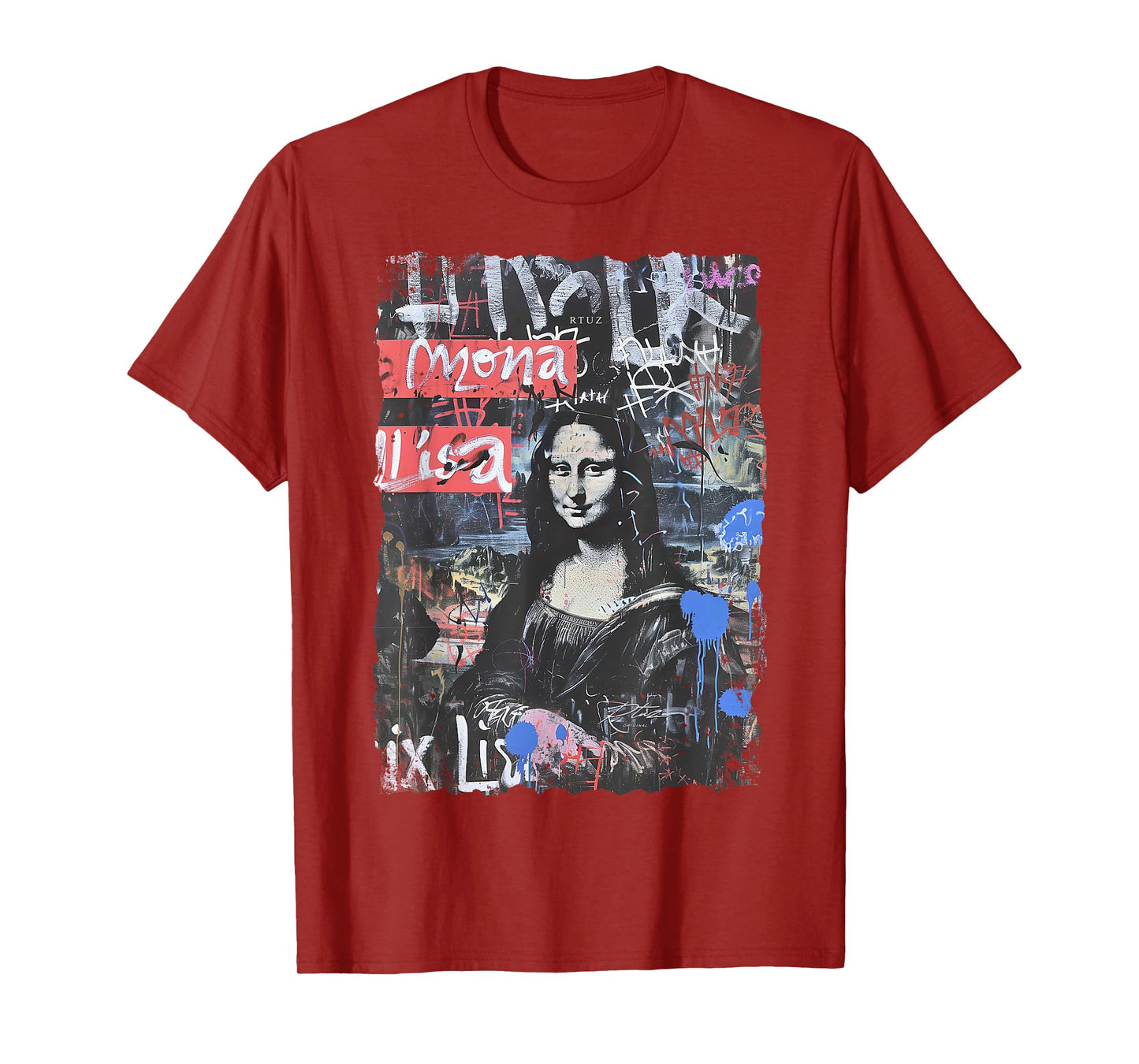 Abstract Graffiti Art Leonardo Da Vinci Art Mona Lisa T-Shirt