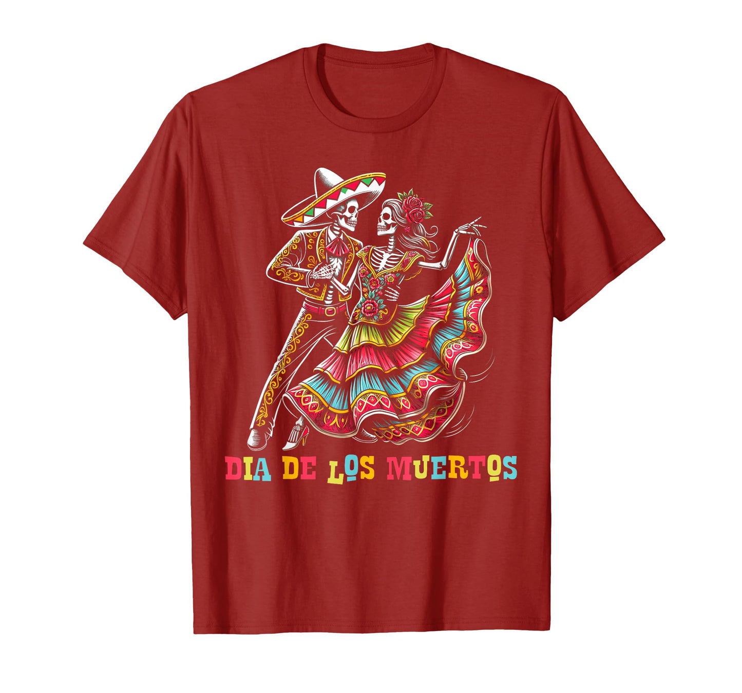 Day of The Dead Dancing Skeleton Couple Gift T-Shirt