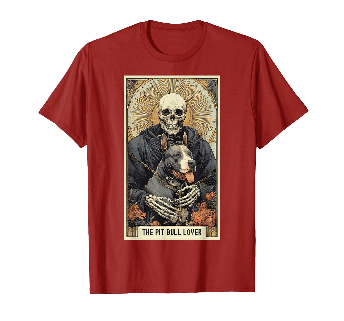 Pit Bull Lover Terrier Tarot Card Easy Last Minute Halloween T-Shirt