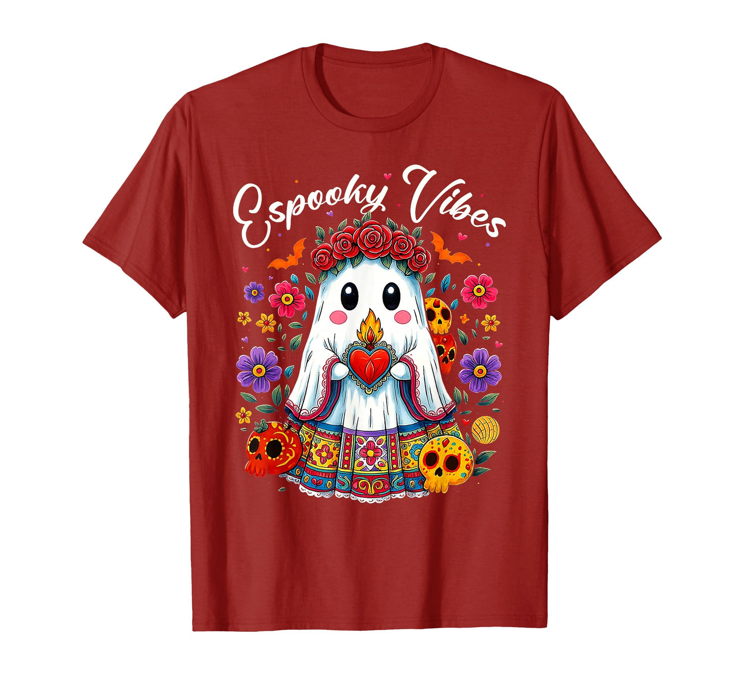 Espooky Vibes Maestra Halloween Spanish Mexican Teacher T-Shirt