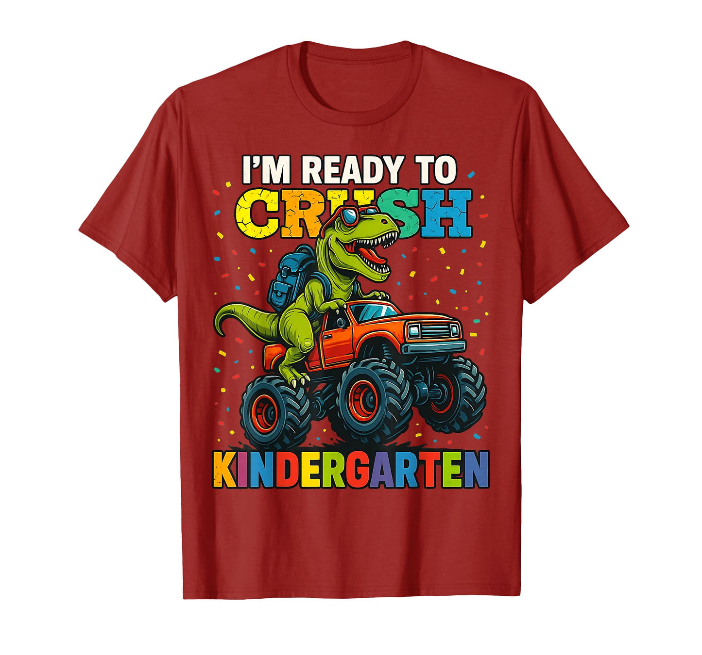 Back To School Boy Dinosaur I'm Ready To Crush Kindergarten T-Shirt