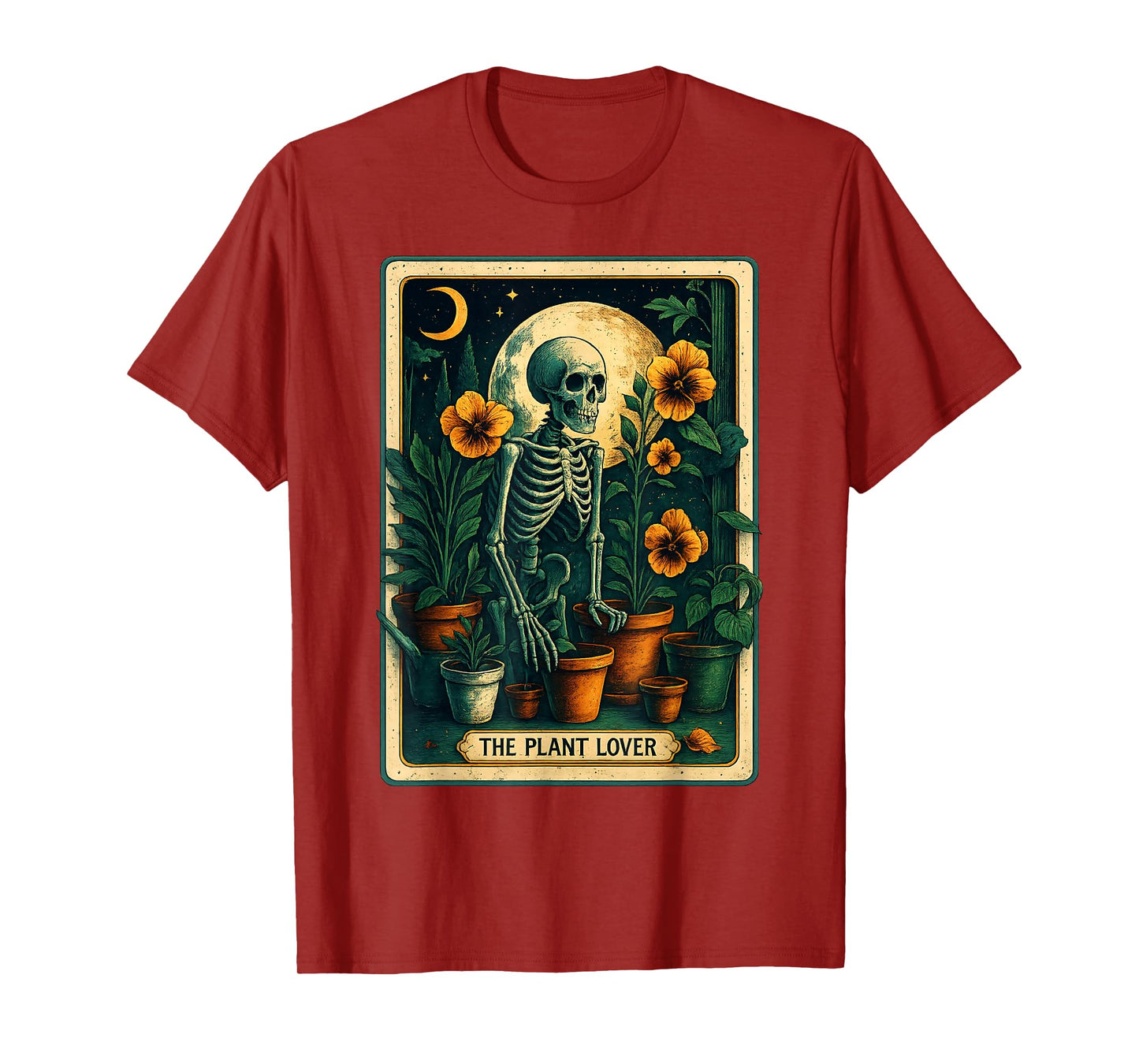 Funny The Plant Lover Halloween Skeleton Matching Party Lazy T-Shirt