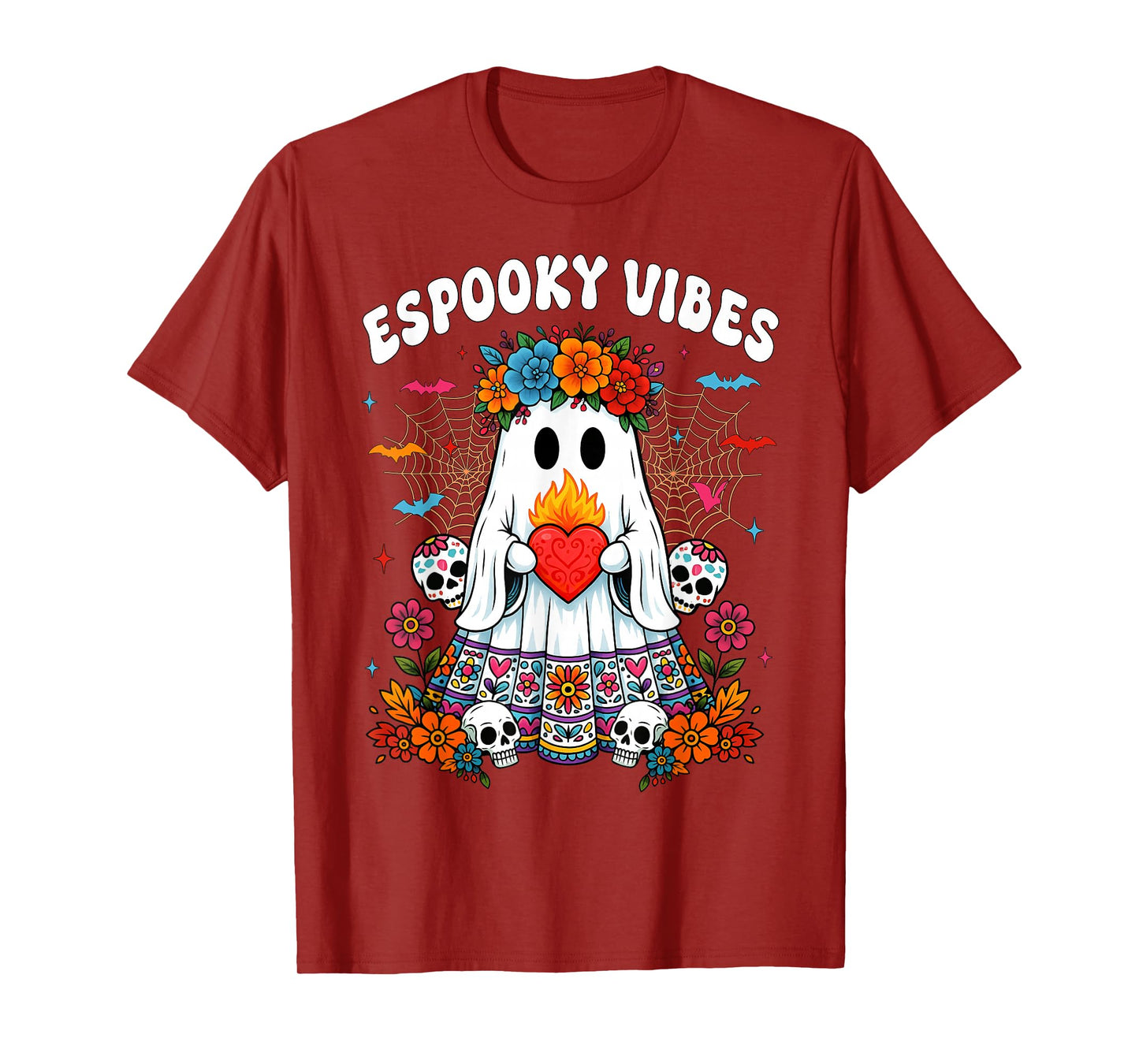 Espooky Vibes Day of The Dead Mexican Halloween Ghost Women T-Shirt