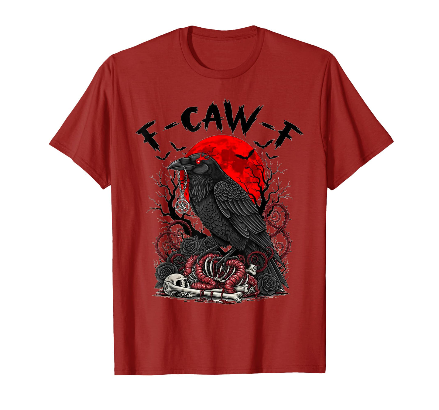 F-Caw-F Crow Funny Black Crow Lover Dark Humor Black Bird T-Shirt
