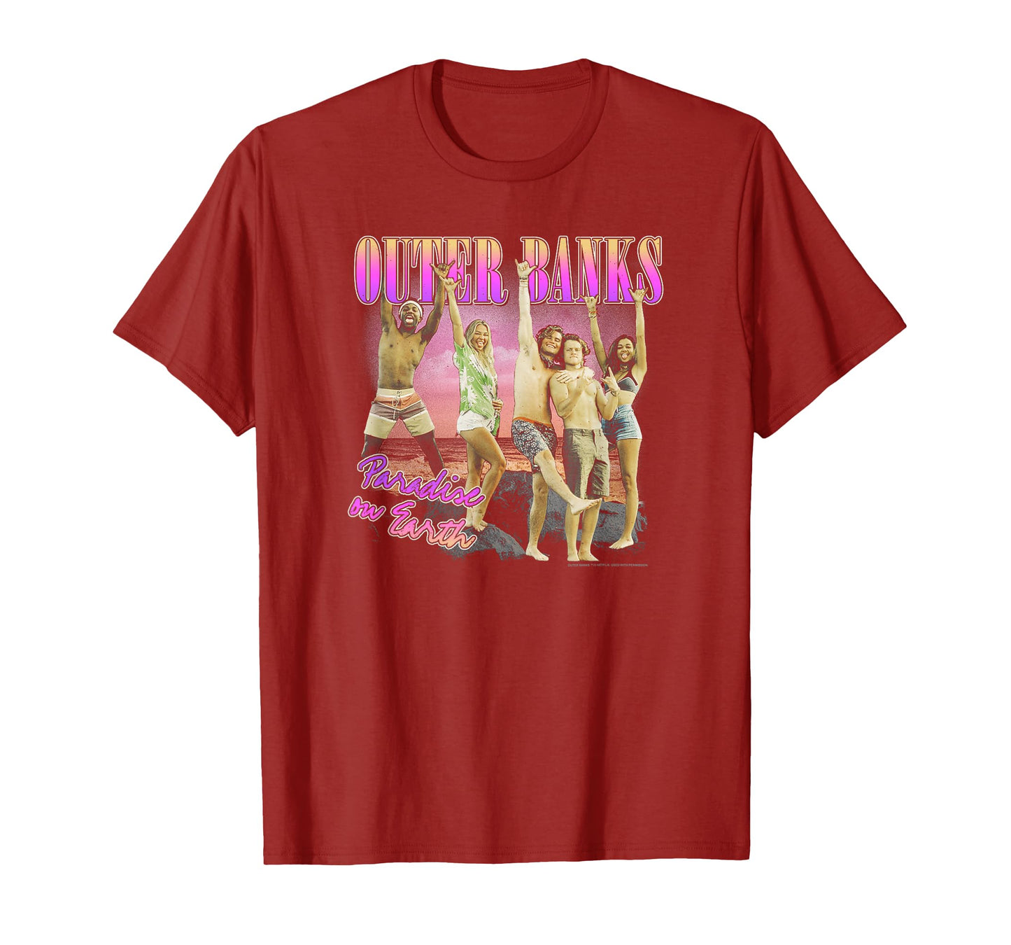 Outer Banks Group Shot Paradise On Earth T-Shirt