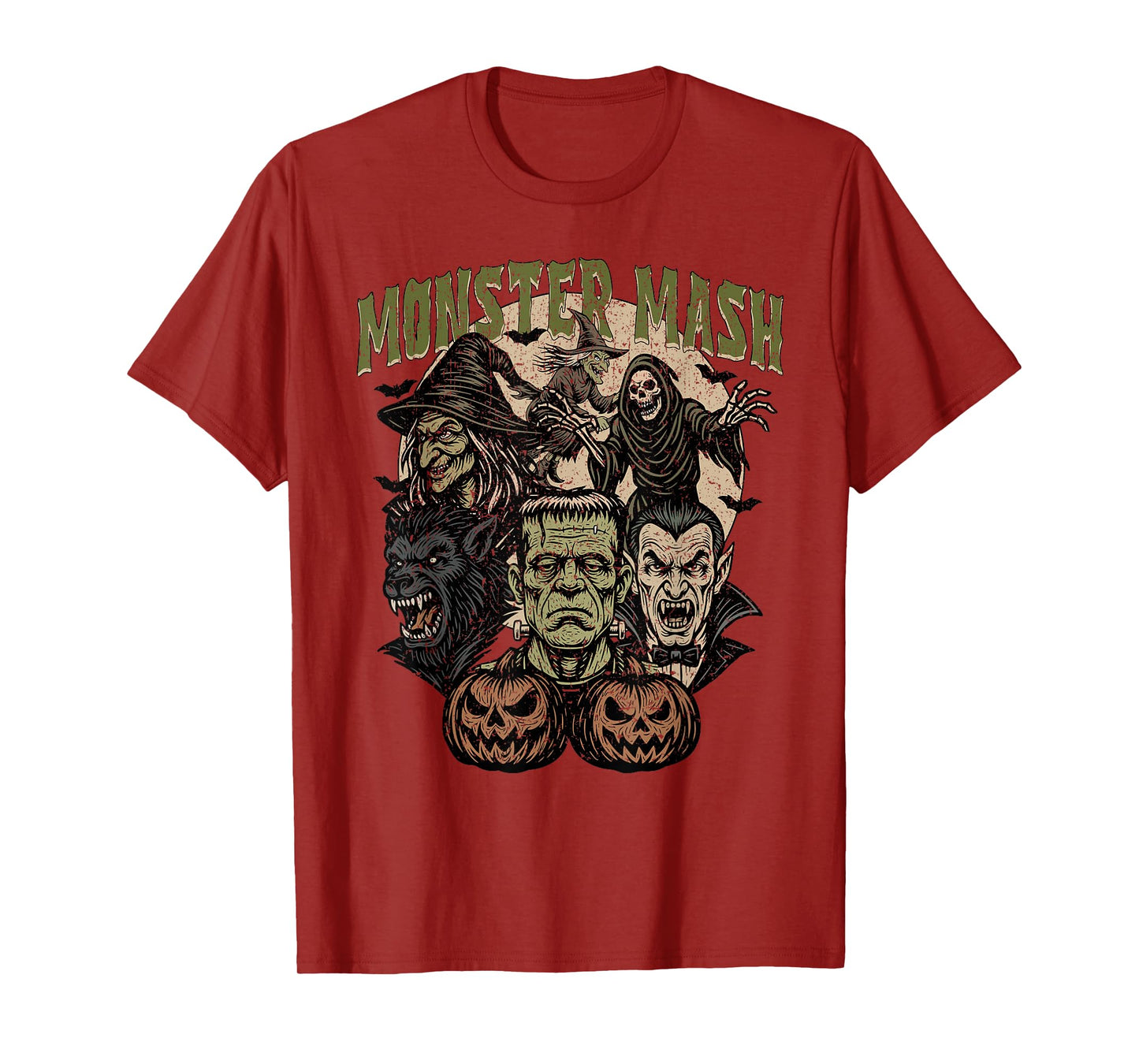 Retro Funny Monster Mash Frankenstein Horror Movies Lovers T-Shirt