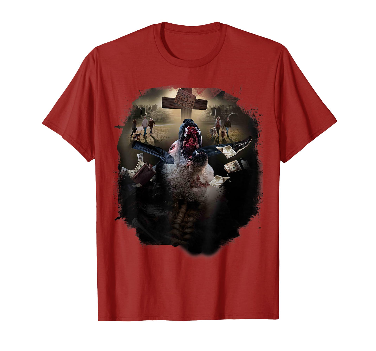 Skeleton Zombie Husky, Dog Revenge, Halloween T-Shirt