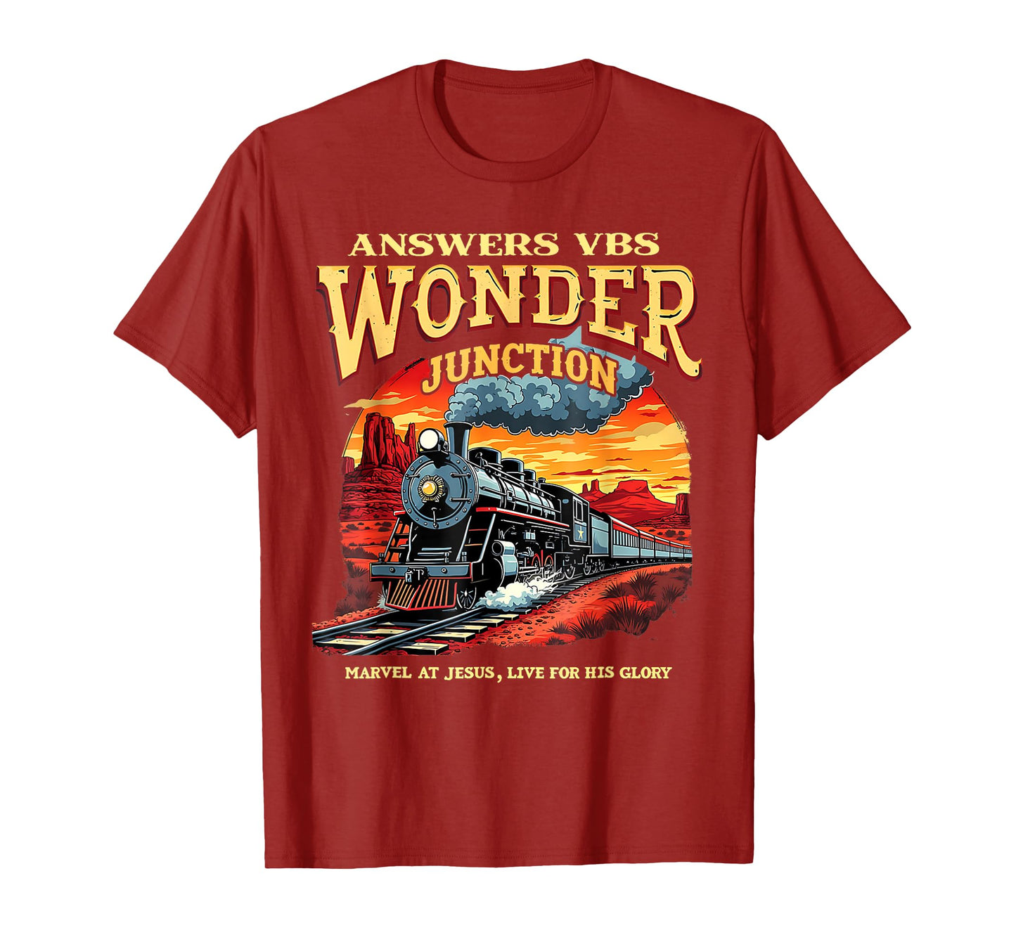 Answers VBS Wonder Junction Christian Train Theme Graphic T-Shirt