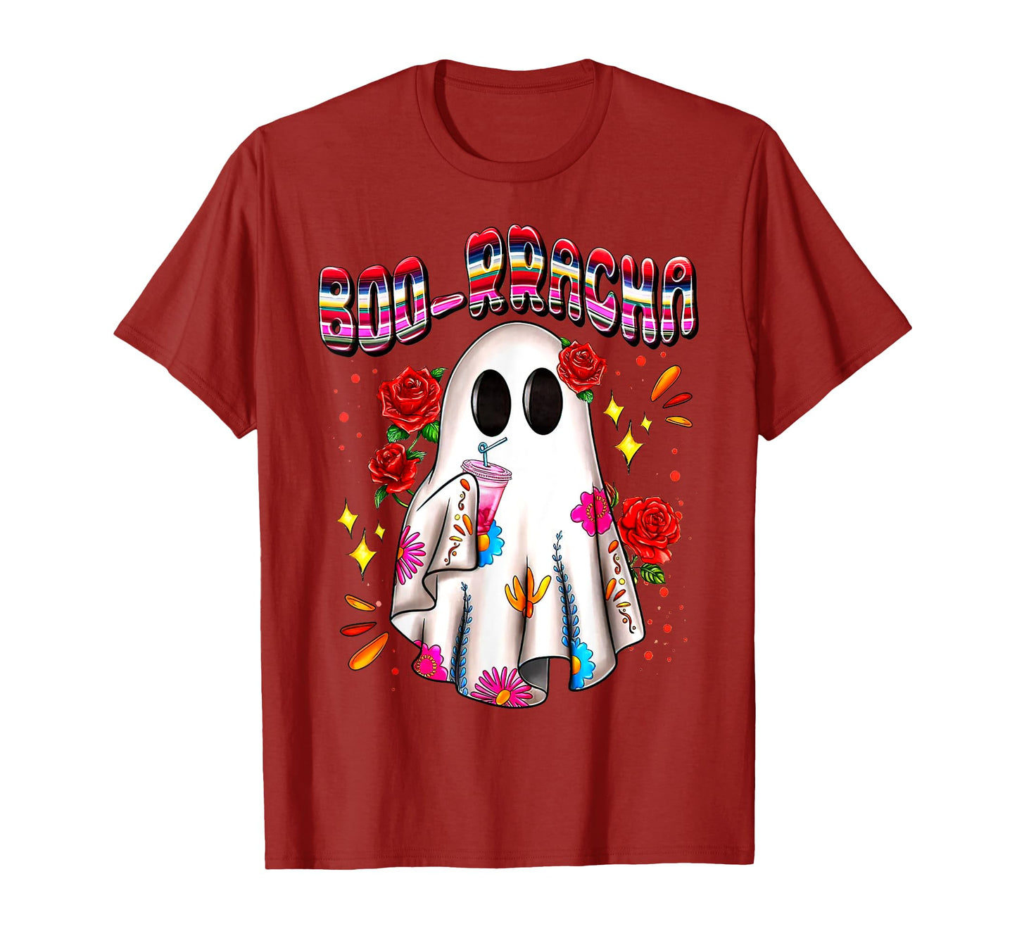 BOO-rracha Serape Ghost, Mexican Serape Ghost Halloween T-Shirt
