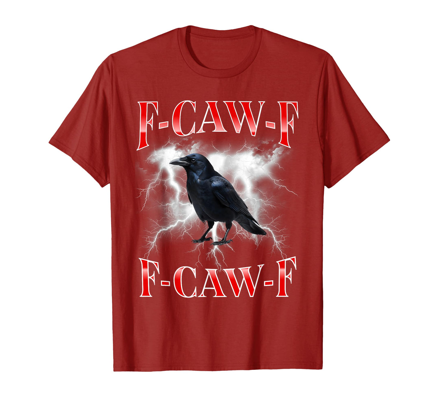 F-Caw-F Black Crow Black Bird Raven Gothic Bootleg Meme T-Shirt