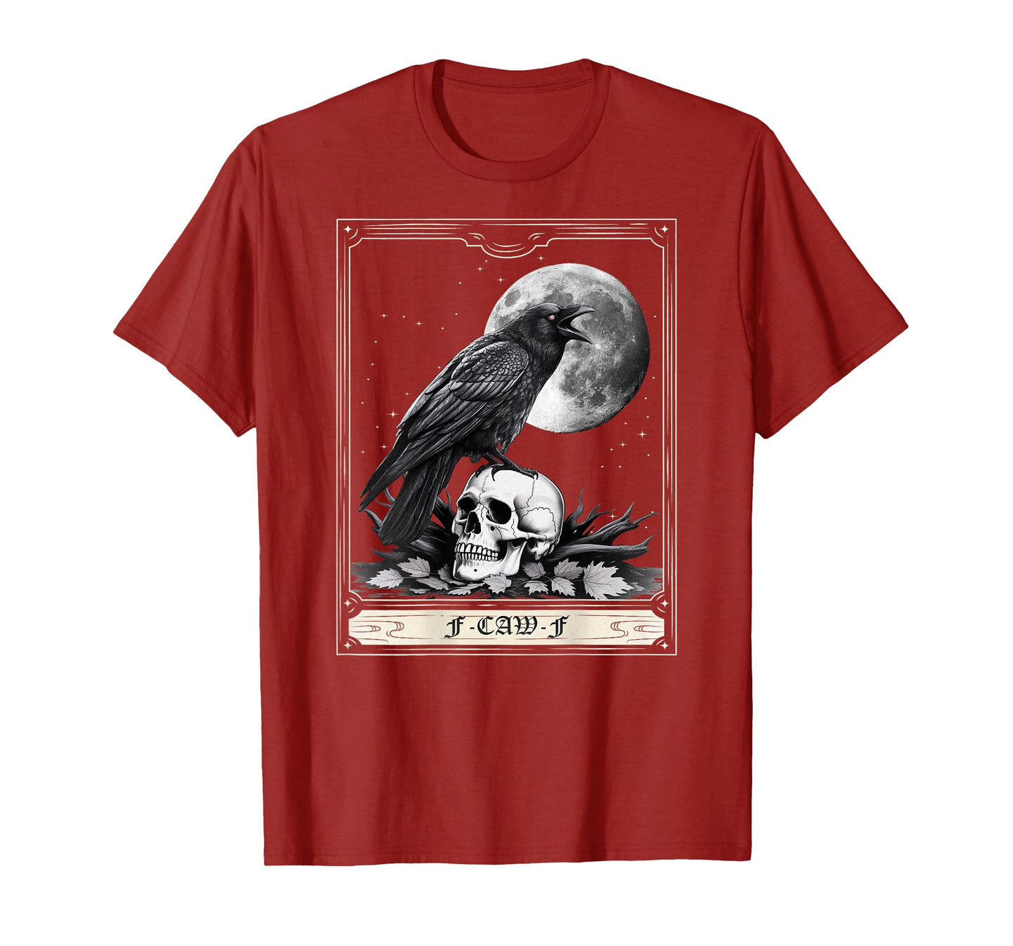 Halloween Tarot Card F Caw F Black Bird F-Caw-F Crow Men T-Shirt