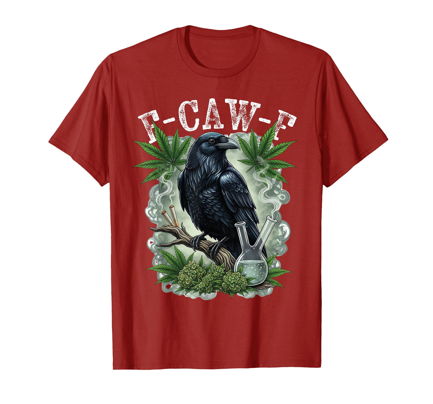 F-Caw-F Black Crow Funny Raven Saying for Men Adult T-Shirt