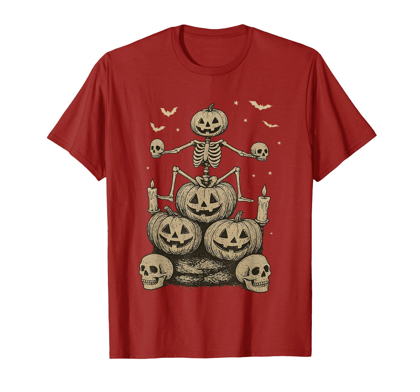 Skeleton Pumpkin Halloween 2025 T-Shirt