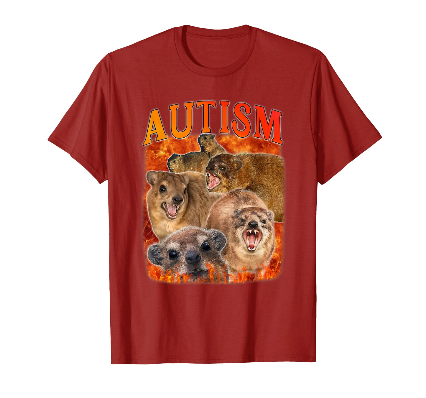 Autism Rock Hyrax Funny Meme Inappropriate Neurodiversity T-Shirt