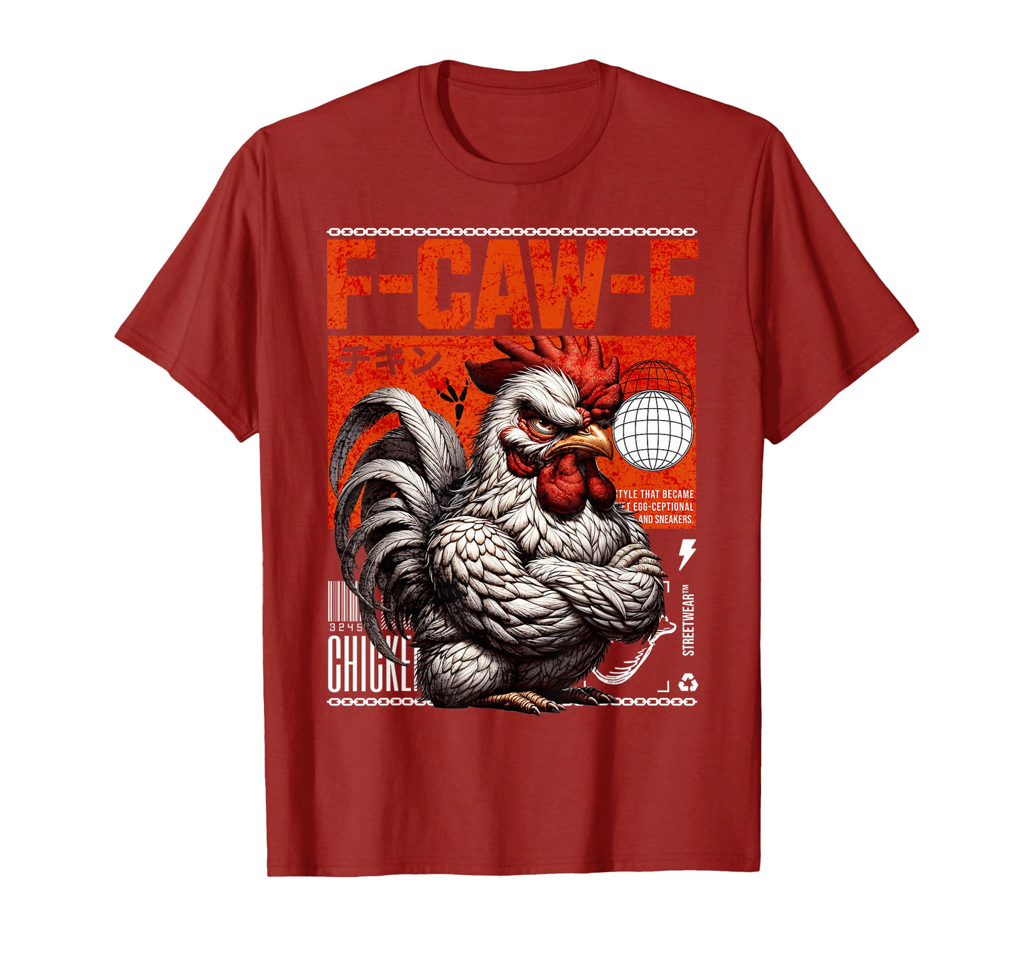 F-CAW-F Rooster Chicken Humor Funny Animal Pun T-Shirt