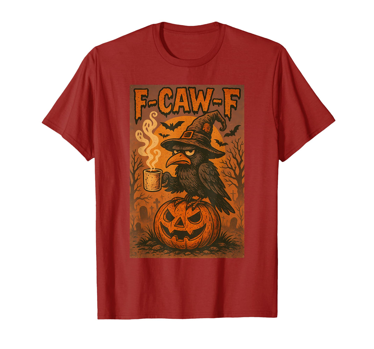 Funny Halloween F Caw F Crow Shirt Lazy Raven Witch Costume T-Shirt