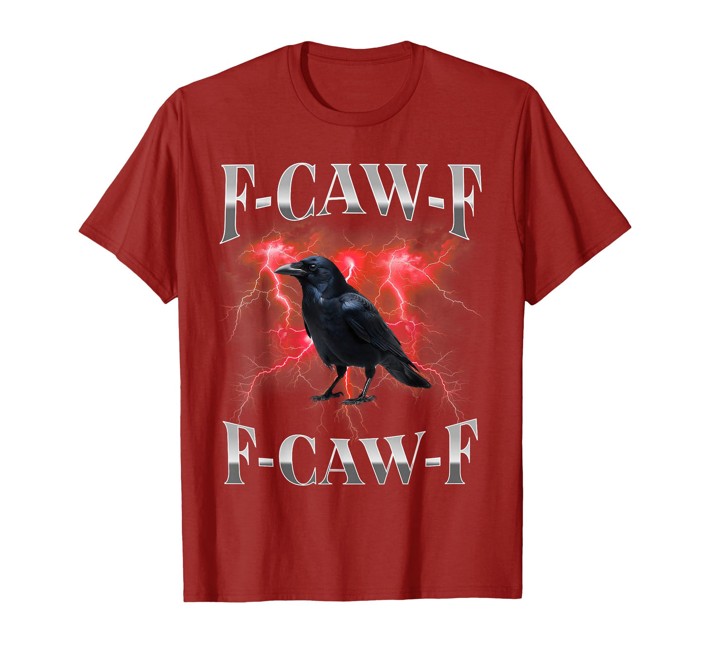 F-Caw-F Black Crow Black Bird Raven Gothic Bootleg Meme T-Shirt