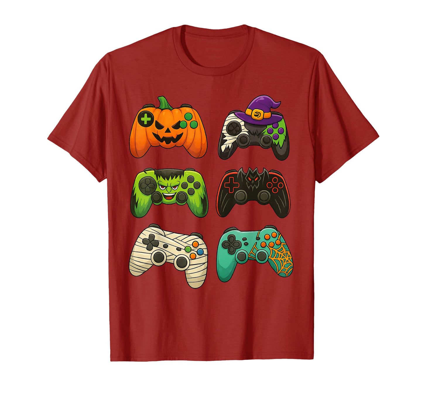 Halloween Skeleton Zombie Gaming Controllers Mummy Gamer T-Shirt