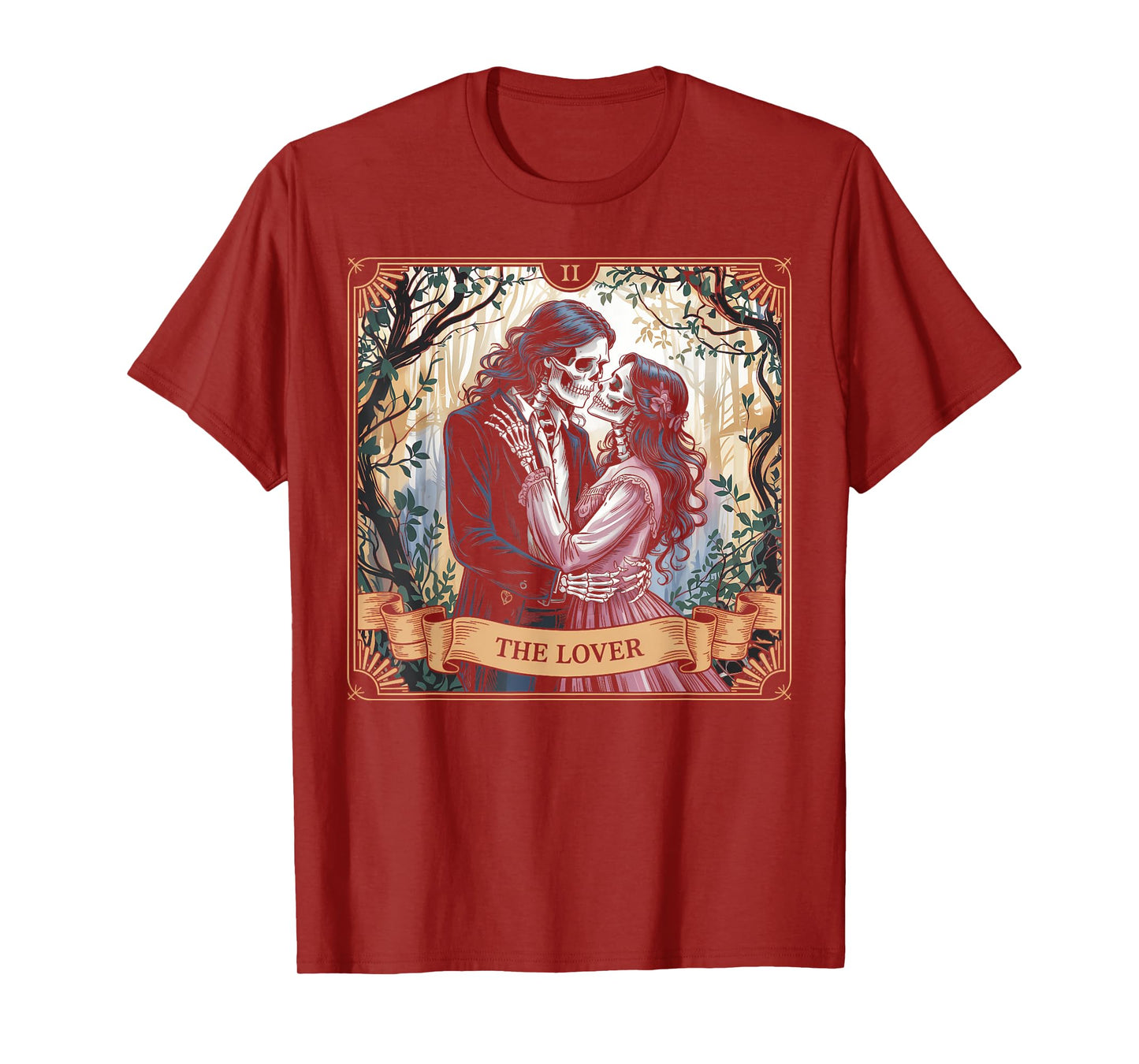 Gothic Skeleton and Lover Artwork T-Shirt