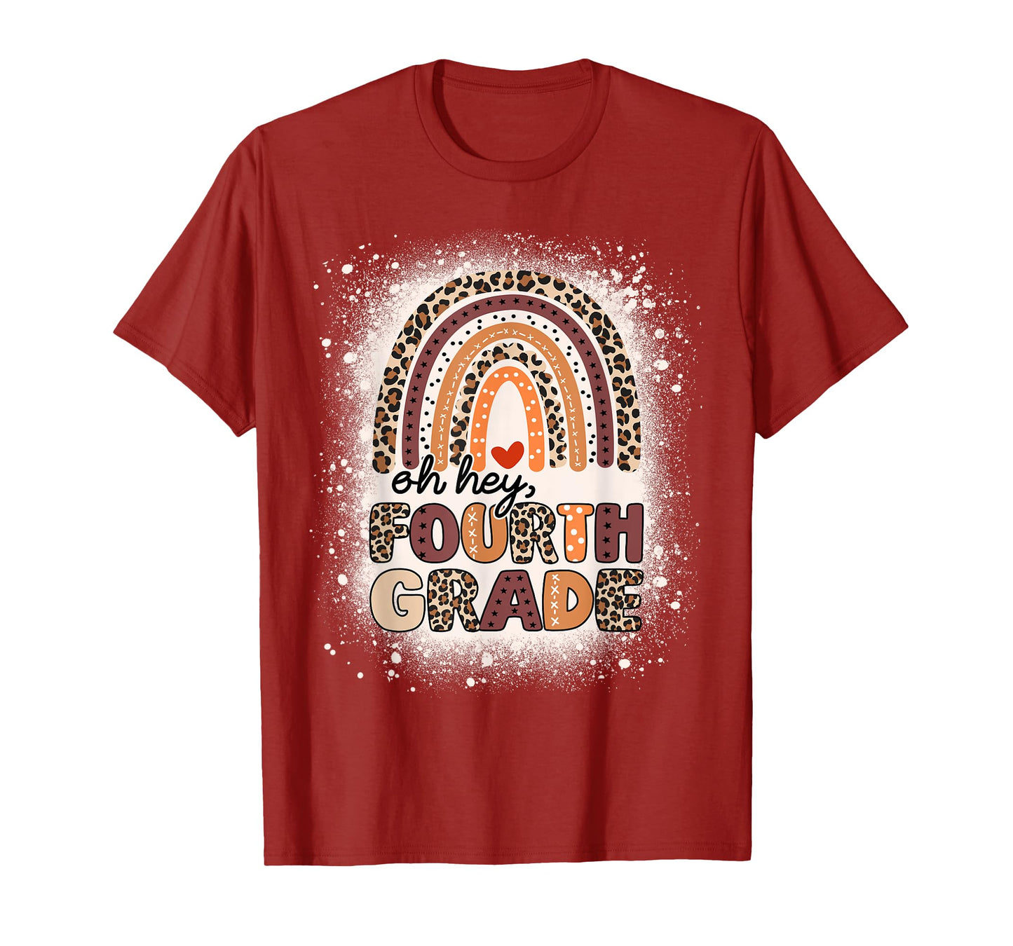 Oh Hey Fourth Grade Rainbow Bleached 1st Day Of School Girls T-Shirt