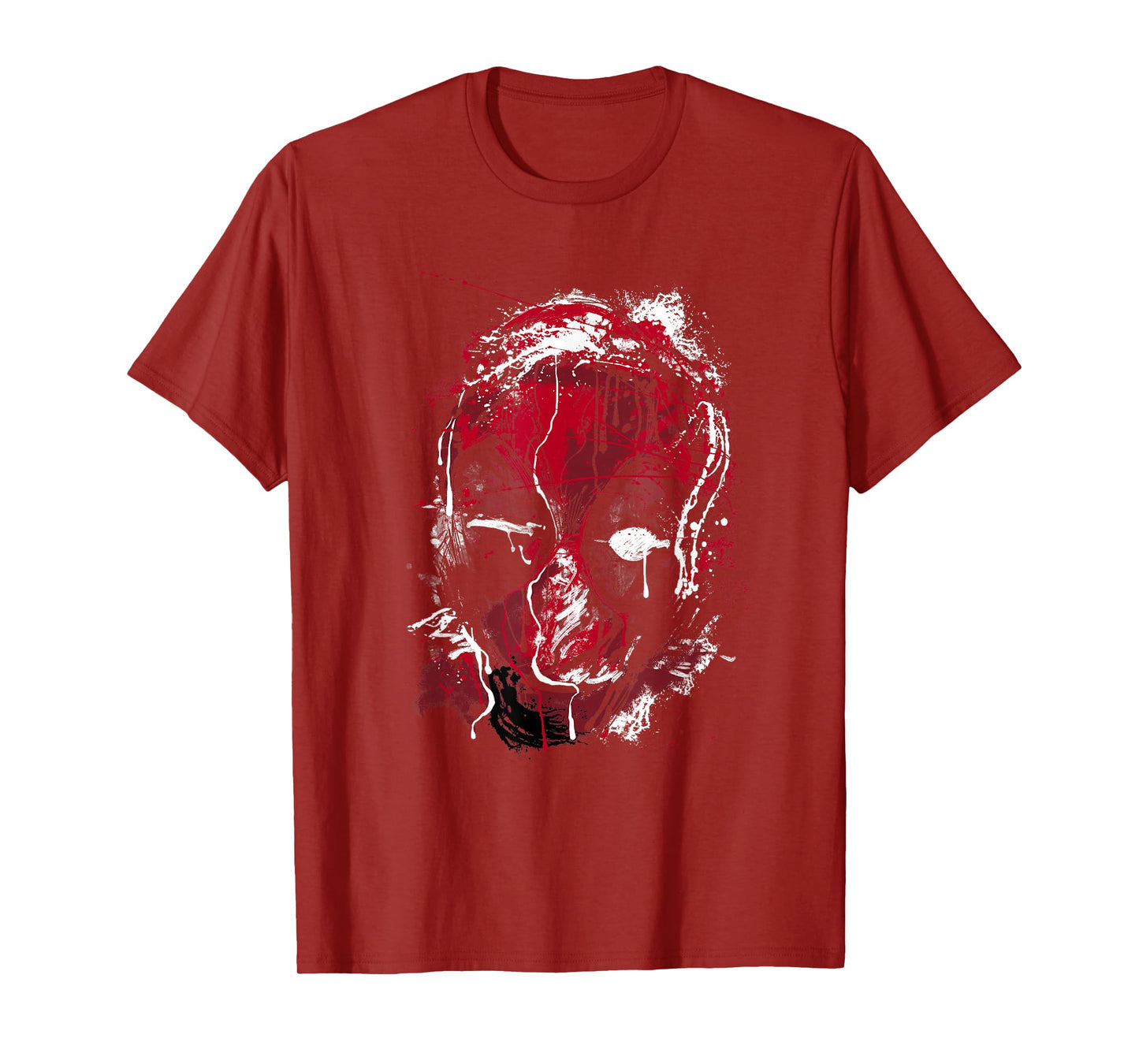 Marvel Deadpool Take A Punch Graphic Drip Art Big Face T-Shirt