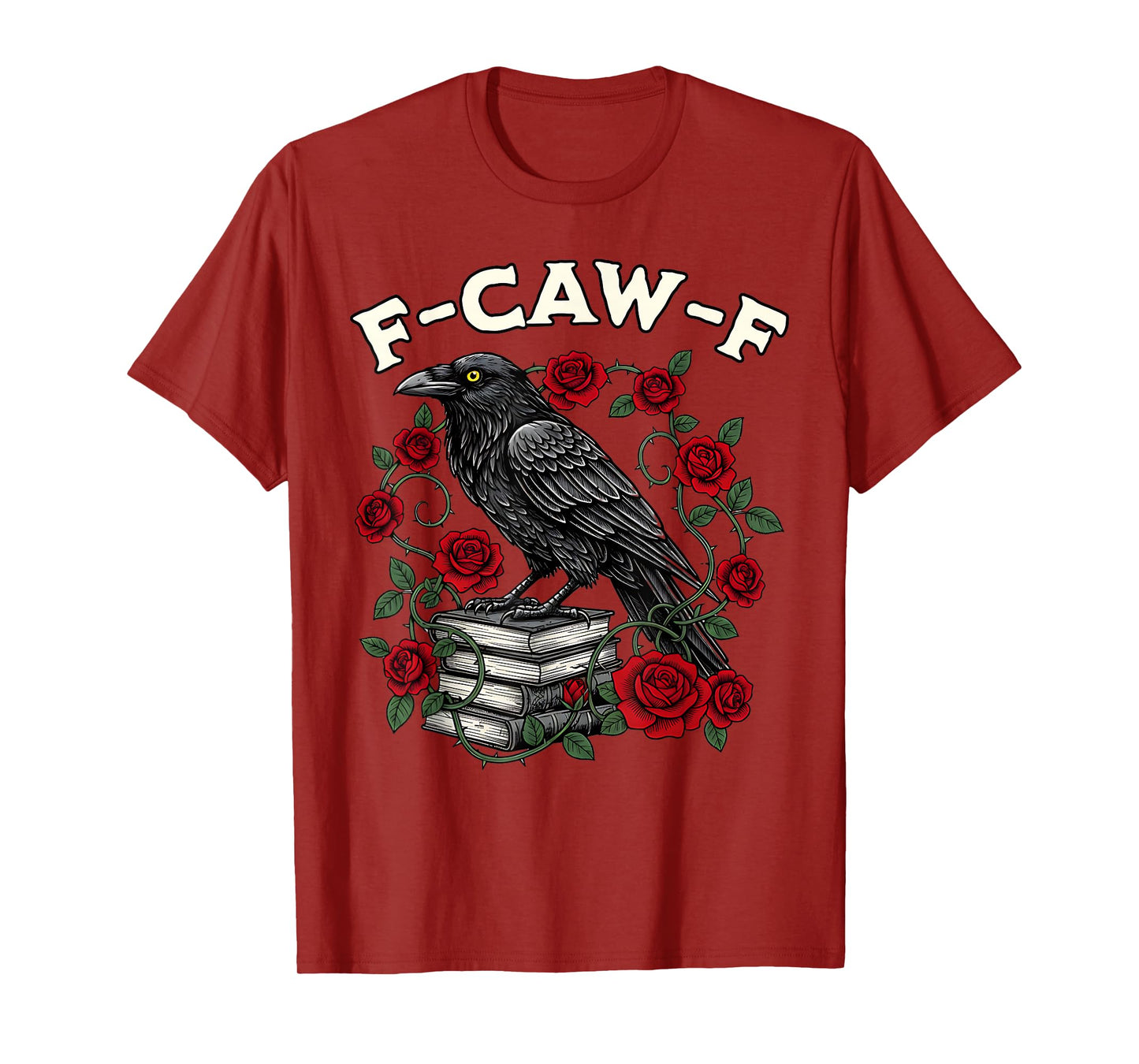 Funny Black Crow F-Caw-F Raven Meme Crow Adult Humor T-Shirt