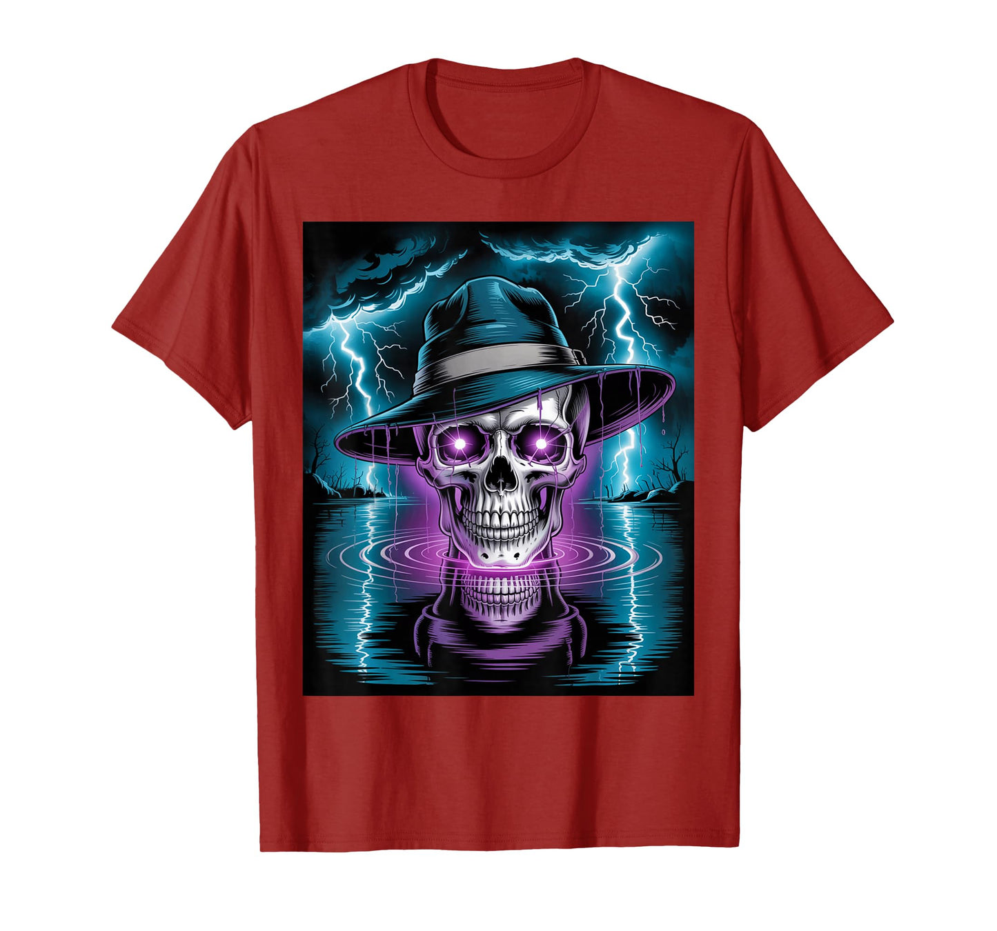 Spooky Skeleton Skull Dark Fantasy Horror Aesthetic Lovers T-Shirt