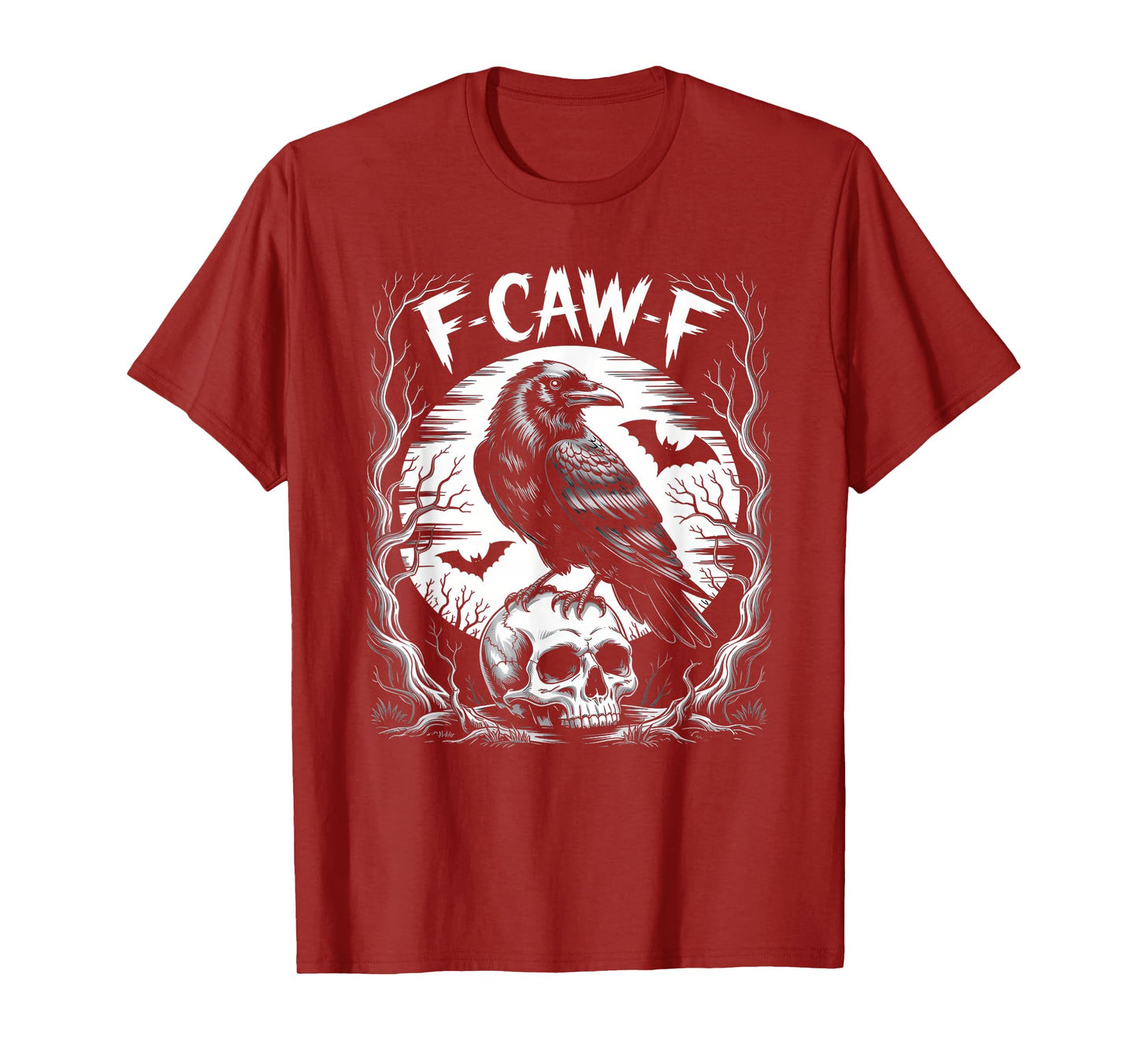 F-Caw-F Black Crow Funny Black Bird Raven Skull Humor FCAWF T-Shirt