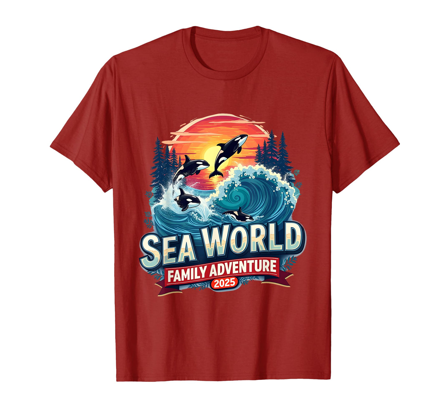 Sea World 2025 Family Adventure Ocean Explorer Memories T-Shirt