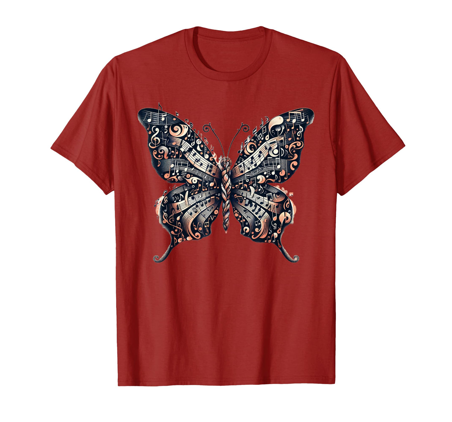 Musical Notes Butterfly Music Musician T-Shirt