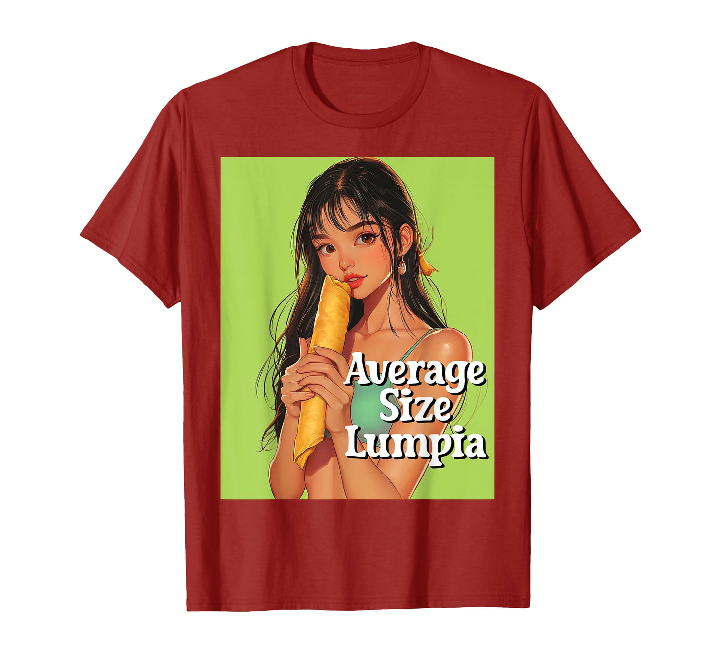 Makati T. T. Co. Average Size Lumpia Design Unisex-Adults Black T-Shirt