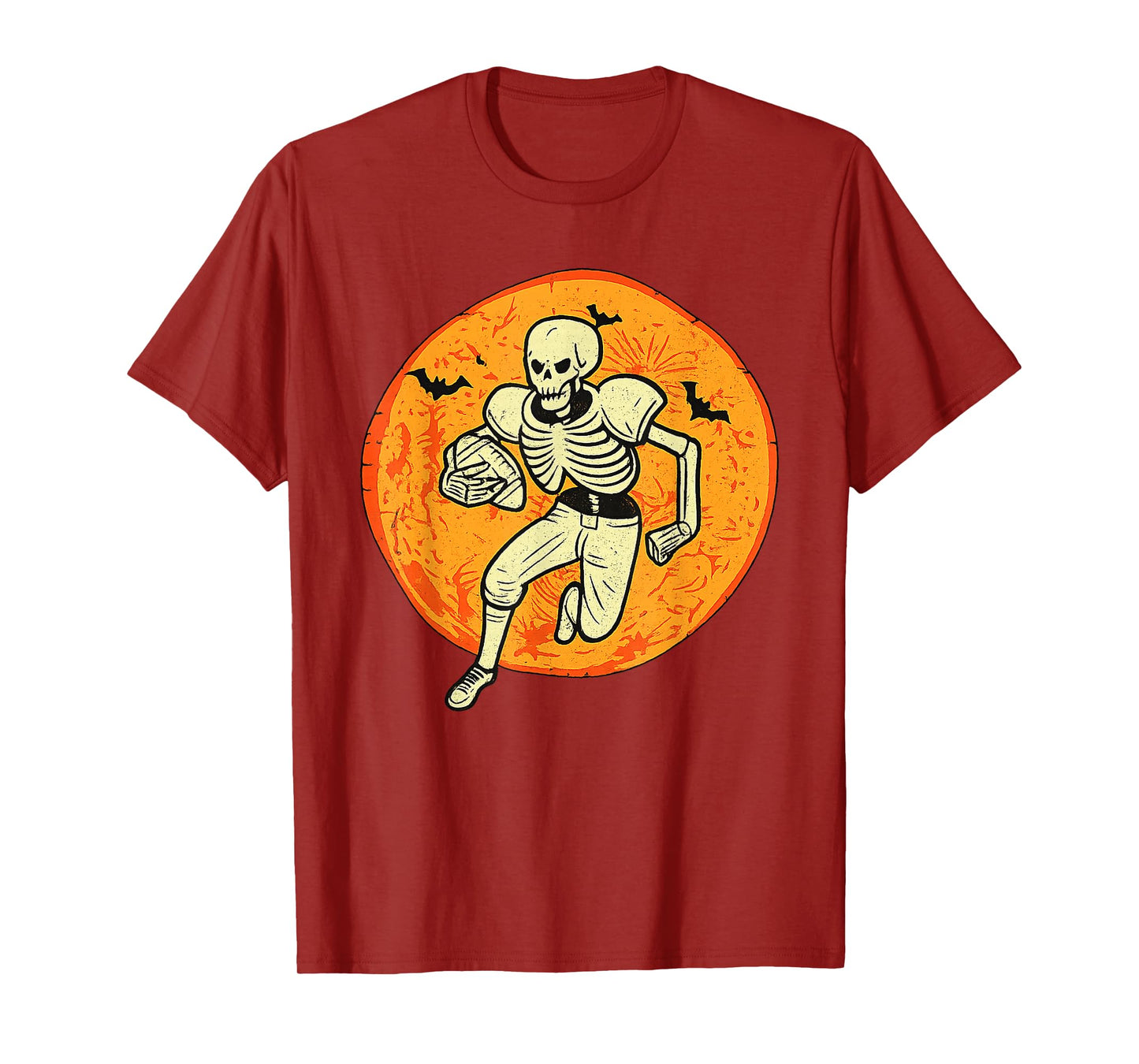American Football Fan Skeleton Halloween Mens Boys Kid T-Shirt
