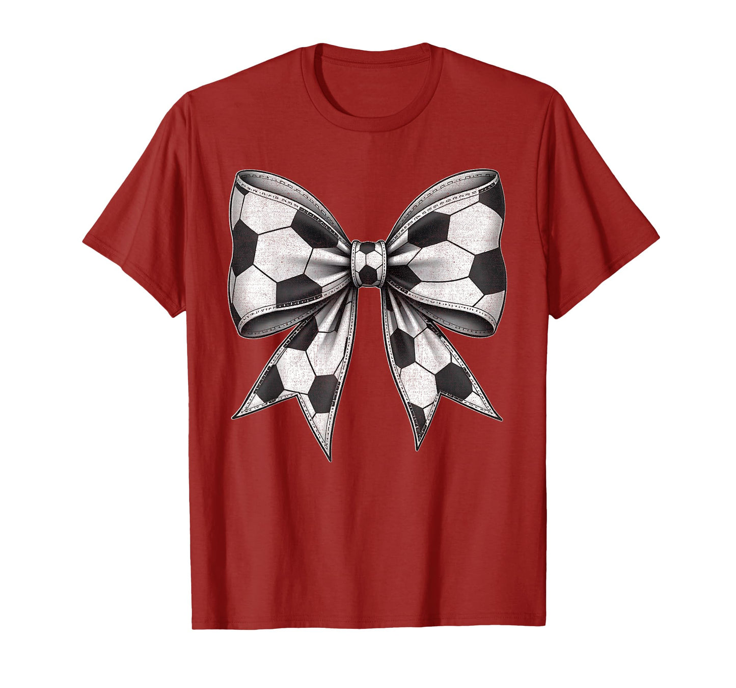 Classic Soccer Ball Bow Shirt Mono Football Game Spirit T-Shirt